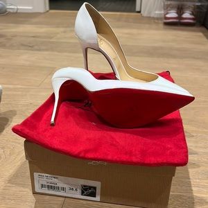 white iriza 100 christian louboutins UNWORN